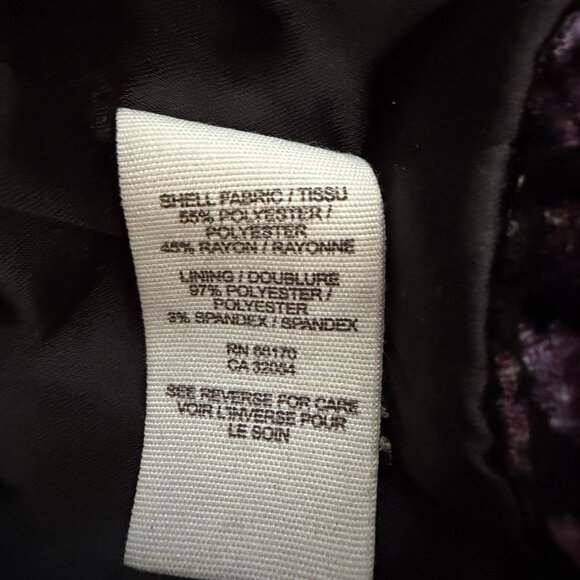 Free People Tripoli Floral Velvet Bolero Jacket Womens Size 2 Cropped Dark Fairy - Picture 6 of 7